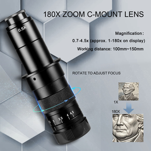 Microscopio <span class=keywords><strong>Digital</strong></span> NICE-POWER, soporte de Base estable grande, microscopio Industrial 4K HD tipo C 180X, anillo de lente, reparación electrónica de luz - Product Image 3