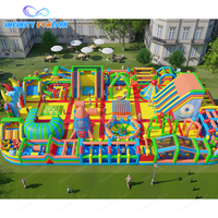 Terrain de jeu gonflable parcours d'obstacles jeu videur château parc amusement jouer centre de divertissement gonflable pour s'amuser en famille