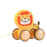 Chariot à roulettes avec corde à tirer, jouet pour bébé, pour apprendre à marcher