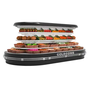 超市商业设备水果展示柜蔬菜冷柜圆形椭圆岛蔬菜展示柜