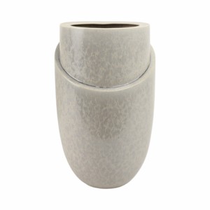 Grande Vaso Ovale in Ceramica con Bordo Stratificato per Soggiorno e Arredamento Casa, Vaso per Fiori per Camera da Letto, Vanità e Cucina - Product Image 1