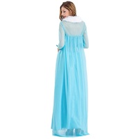 Eisprinzessin Kostüm Damenkleid Halloween Cosplay Outfit Blaue Schneekönigin Stil TV-Film Kostüm Erwachsenen Partykleidung