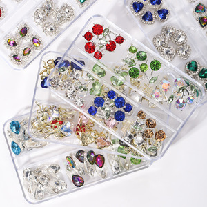 Alliage de métal de luxe Nail Art Strass Charmes 3D Nail Art Bijoux Zircon Décoration Date Designer Nail Strass - Product Image 4