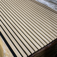 Panneau acoustique en bois lamellé de qualité supérieure, placage naturel, panneau mural acoustique, réduction du bruit, panneau absorbant le son pour projet commercial