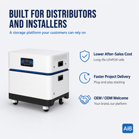 Système de stockage d'énergie tout-en-un empilable 51,2 V 100 Ah, pack de batteries lithium-ion LiFePO4 avec onduleur, fabricant OEM