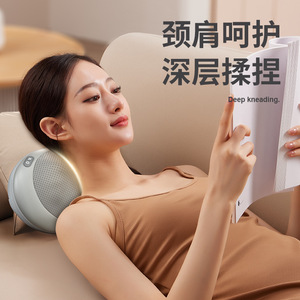 Oreiller de massage multifonction Jare avec thérapie thermique pour le cou, les épaules, le dos, la taille et les jambes, poignée portable, rechargeable par USB - Product Image 4