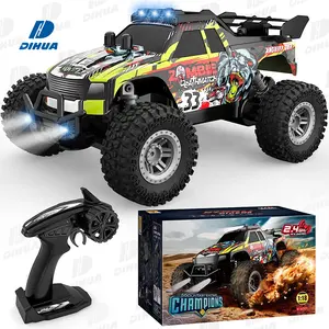 2.4Ghz 1:18 Scale 15km/H Fast Offroad Remote Control Cars For Kids All Terrain Off-Road Monster Truck With Flash LED