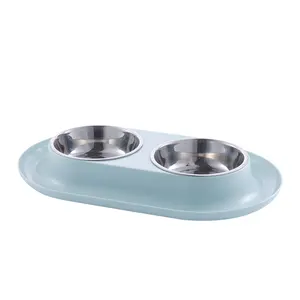 Alimentadores para cachorro, aço inoxidável, preço de fábrica moderno, não derramamento, tigela de água, cão