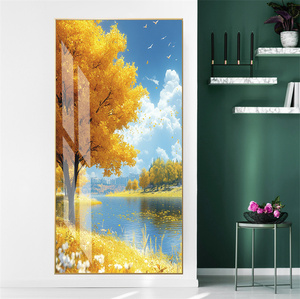 Hiệu ứng 3D Cây Vàng Treo bức tranh tường trang trí phòng khách TV nền pha lê sứ Nhà tường nghệ thuật - Product Image 6