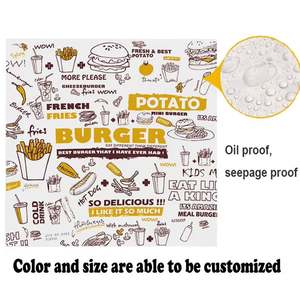 Emballages pour hamburgers en papier enduit de PE de qualité alimentaire, résistants à la graisse, unilatéraux, pour sandwichs et pain, emballage de charcuterie - Product Image 3