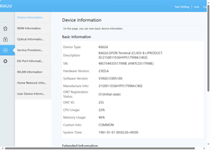 HUAWEI Optixstar K662d WIFI6 7dbi 2 <span class=keywords><strong>GE</strong></span> 2.4 y 5g GPON ONT Firmware en Inglés ONU Router WIFI de Doble Banda para el Hogar Gpon Ont K662D - Product Image 5