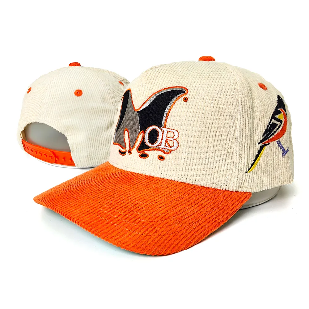 Cappellino da Baseball stile Hip-hop ricamato in bianco a 6 pannelli stile Vintage multicolore