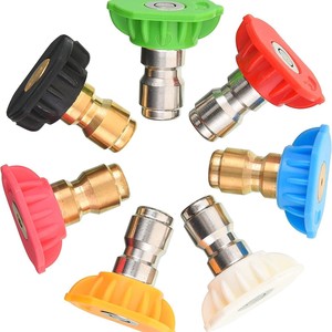 Buse haute pression Xi Yi 7 couleurs en forme d'éventail pour lavage de voiture, dégraissage, connecteur en acier inoxydable - Product Image 2