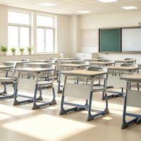 Prix Usine Chaise de Bureau Scolaire Simple en Acier Moderne Personnalisable Ergonomique à Hauteur Réglable pour Élèves du Primaire et du Secondaire