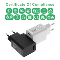 Chargeur portable USB type C 5V 3100mA 3A certifié CE GS, norme européenne coréenne EU KR, prise EU KR