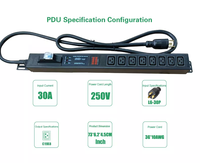 Multiprise horizontale de haute qualité, PDU 50A C19 8 sorties 240V/250v L6-50P prise en Rack
