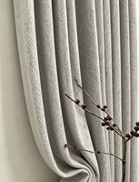 Rideaux en chenille à chevrons 30% coton 70% polyester - Doux, lisses et respectueux de la peau