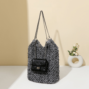 Borsa a Mano Artigianale da Donna in Stile Antico con Tasca a Rete, Catena, Grande Capacità, Design Casual e Personalità Unica - Product Image 4