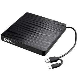 C tipi harici DVD sürücü USB 3.0 taşınabilir CD/Dvd +/-Rw sürücü ince dvd Rom rewriter Burner dizüstü bilgisayar masaüstü bilgisayar optik cd sürücü