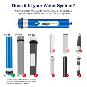 Membrane d'osmose inverse RO NSF WQA ISO9001 ULP <span class=keywords><strong>BW</strong></span> 1812 50G 75G pour système de filtration d'eau sous évier – Remplacement pour système d'eau pure - Product Image 5