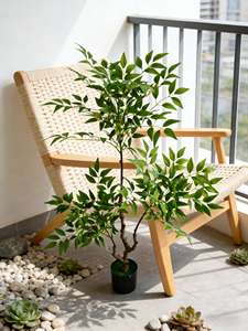 Plantes artificielles en pot, bonsaïs en plastique, feuilles réalistes, <span class=keywords><strong>arbre</strong></span> pour la maison et l'extérieur, vente en gros à prix réduit - Product Image 4