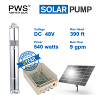 Kit de pompe à eau de puits solaire JS3-2.1-120 avec garantie de 3 ans, moteur sans balais 48V CC, structure de pompe à vis