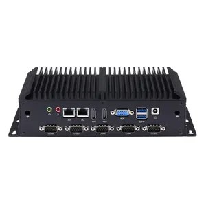 Qotom 7th Gen Fanless Industrial Mini Pc Core i5 7200U DDR4 Computadora de escritorio más rápida con salida de video VGA HD