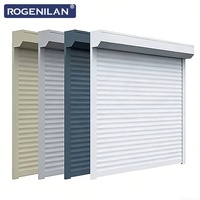 Persiana Enrollable Eléctrica para Exteriores Rogenilan, Resistente al Agua, de Aluminio, con Control Remoto