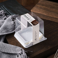 Hộp Đựng Bánh Ăn Trưa Bằng Nhựa Nhỏ 2 Inch Hộp Bánh Mousse Nghìn Lớp 3 Inch Mini Pastry Puff Hộp Đóng Gói Vỉ Trong Suốt
