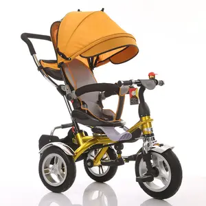 Yüksek kaliteli gidon bebek üç tekerlekli bisiklet gölgelik ile bebek arabasından çin'de yapılan