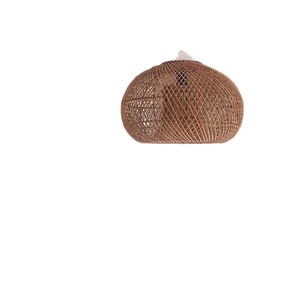 Rattan Pendant <b>Light</b> Round E27 Led Single Head For Living Room Bedroom <b>Dining</b> Room Hotel Guesthouse Tea Room Bar Corridor - Product Image 5