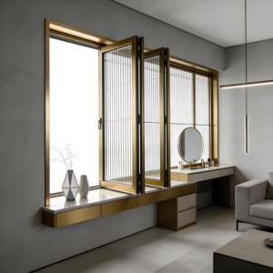 Fenêtres en aluminium <span class=keywords><strong>sur</strong></span> <span class=keywords><strong>mesure</strong></span> fabriquées directement par Sunnysky, double vitrage, résistantes aux UV, étanches, pliantes - Product Image 1