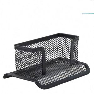 Support de bureau en métal noir pour cartes de visite et notes, en maille métallique - Product Image 6