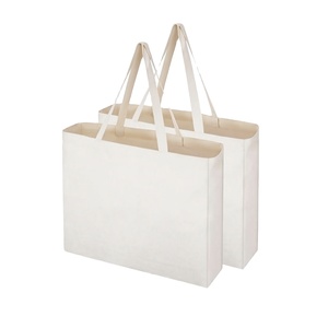 Reusable Cotton Canvas <b>Tote</b> <b>Bags</b> 45x35x8cm <b>Medium</b> Size Women's Shopping &amp; Work <b>Bags</b> - Product Image 1