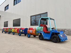 Train touristique miniature sans rails en plastique et en métal pour enfants Jeux éducatifs de <span class=keywords><strong>parc</strong></span> <span class=keywords><strong>d</strong></span>'attractions de jardin - Product Image 6