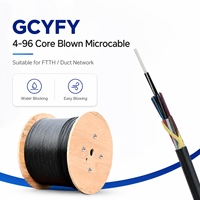 Fournisseur fiable de câbles à fibres optiques soufflés à l'air GCYFY, câble optique à tube lâche multibrins SM G652D 48 cœurs
