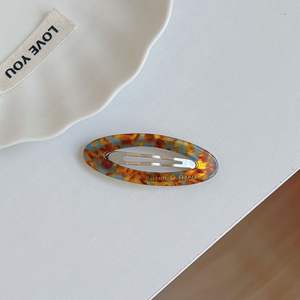 Mini Clip a presión ovalado colorido leopardo francés horquilla pasador francés horquilla para mujer - Product Image 6