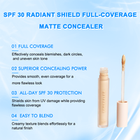 Crème Correctrice Imperméable SPF 30 Couvrance Totale Longue Durée Protection Solaire Fini Velours Mat Peau Parfaite Légère Non Grasse