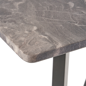Modern Adjustable Height 42" <b>Bar</b> <b>Table</b> with Steel Legs and <b>Marble</b> Top Commercial Use Easy to Clean - Product Image 5