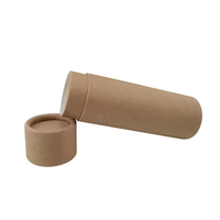 Emballage de tube en papier kraft brun personnalisé, écologique et recyclable pour baume à lèvres, déodorant et cosmétiques vides