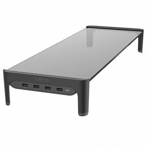 Support d'écran en aluminium avec 4 ports de charge USB, rehausseur d'ordinateur portable, barre d'espace pour ordinateur portable, Macbook, iMac - Product Image 1