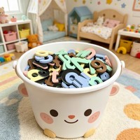 Boîte de rangement portable avec lettres magnétiques majuscules et minuscules, symboles mathématiques, aimants pour réfrigérateur, cadeau pour enfants