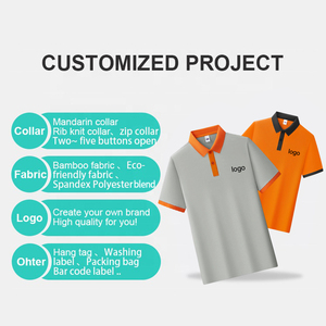 Camisetas Polo Personalizadas con Logotipo Bordado, Algodón Mercerizado 190Gsm, Camiseta Polo de Algodón Seda de Hielo para Hombre - Product Image 3