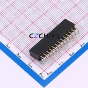 HC-PM254-8.5H-2x13PW Pin Socket Bent Lead Through Hole,P=2.54mm Connector 2x13P 2.54mm 2.54mm Square Hole - Product Image 2
