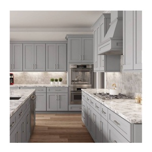 CBMMart 2025 Profil <span class=keywords><strong>Gola</strong></span> personnalisé Panneau PVC Finition acrylique grise Poignées Blanc Armoire de cuisine vintage en acier inoxydable Bois massif - Product Image 6
