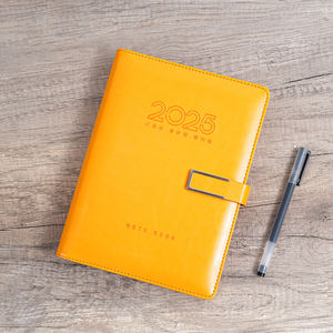 Özel toptan promosyon not defteri hediye seti ile kalem iş ofis boş PU deri günlüğü ile Logo A5 dergisi - Product Image 6