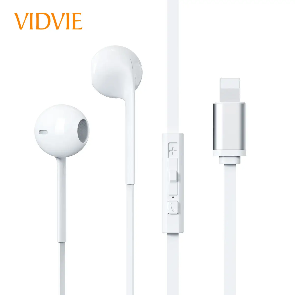 VIDVIE Lighting Earphone Wired Handsfree in ear Stereo 8 Pin Wire Headphone HS647 IOS Plug For iPhone