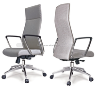 Chaise moderne en cuir Pu avec bras en alliage d'aluminium pour le bureau du directeur exécutif et directeur de la conférence du patron