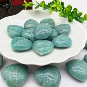 Vente en gros de pierres de cristal d'amazonite en forme de cœur, pierres naturelles polies pour la décoration intérieure unique et les cadeaux de vacances - Product Image 3