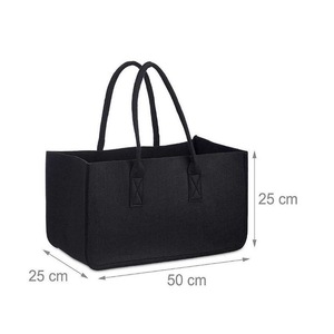 Casa porta legna da ardere borsa Tote grande capacità camino accessori per stufa a legna con manico in feltro pieghevole porta legna da ardere borsa - Product Image 3